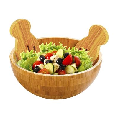 China Wholesale Custom Bamboo Kitchen Durable 2021 Logo Eco Friendly Natural Japanese Wood Bowl Salad Bowl for sale