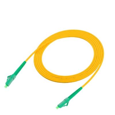 China FTTH LC to LC APC simplex 2.0mm PVC OFNR LSZH single mode fiber optic patch tie fiber optic cable for sale