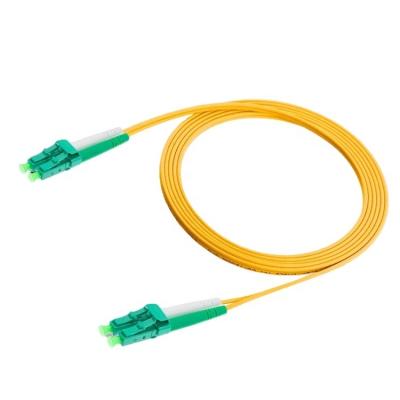 China FTTH FTTx LC/APC Duplex 2.0mm PVC Multimode Fiber Optic Patch Cord Cable for sale