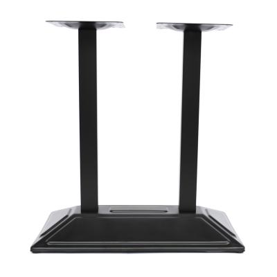 China Custom modern coffee table legs iron pedestal bottom 2 legs unique metal table base for shoppers for sale