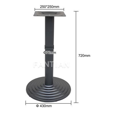 China Modern Durable Round Steps Iron Base Plate Table Base For Dining Table for sale