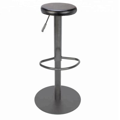 China Contemporary Adjustable Bar Stool Stainless Steel Metal Bar Stool With Footrest for sale