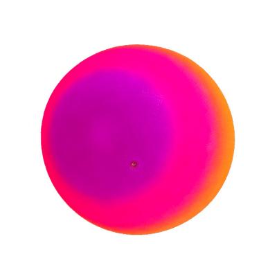 China Rainbow Color Non-toxic Durable Rubber Ball Inflatable Bouncy Beach Ball for sale