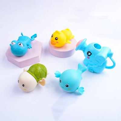 China Play in Water Baby Bath Toy Water Play Cartoon Animal Spiral Roll Up Toy Baby Bath Playing Swimming Toy for sale