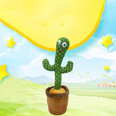 China Music/sound New hot electric dancing cactus plush funny swinging cactus doll recorder singing dancing cactus for sale