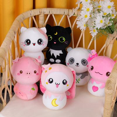 China Soft/Comfortable Sell well mushroom series animal plush doll cute rabbit panda home decoration mushroom cat plush toys for sale