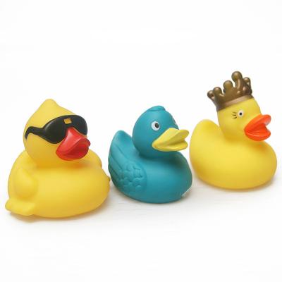 China Duck Children Shower Duck Assortment Multi-Style Yellow DuckToys PVC Interactive Baby Bath Rubber Duck Toys for sale