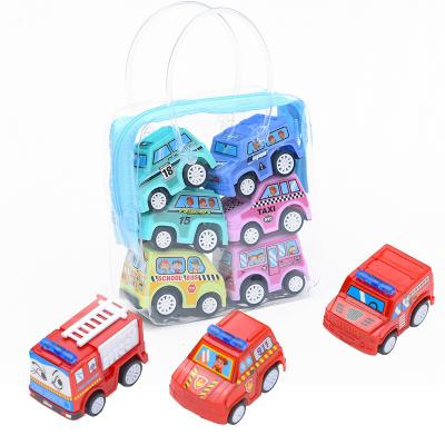 China Diecast Toy 6 Pcs Mini Car Model Toy Engineering Vehicle Fire Truck Kids Inertia Cars Boy Diecast Toys For Children Gift Pull Back Car Toys for sale