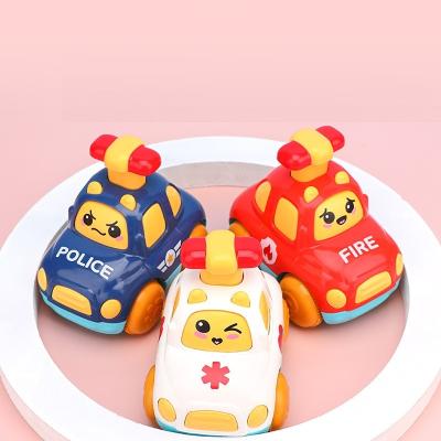 China Diecast Toy Cartoon pressing go cars baby slide small car toy power animal cute baby puzzle press and run toys  press sliding toys for sale