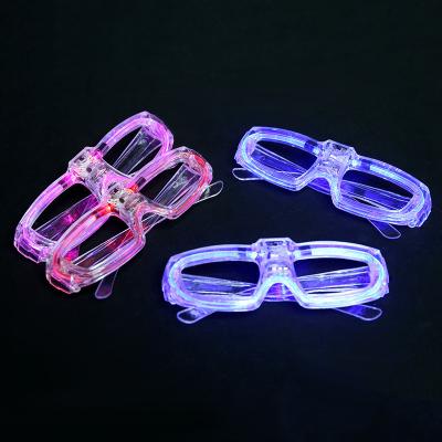 China Led Flashing Toys Party Cyberpunk Toys Tiktok Bar Plastic Lead Glasses 2023 Festival Colorful Luminous Technology Music for sale