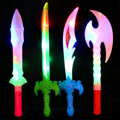 China Led Flashing Toys Weapon Toy Plastic Flashing Sword Knife Ax Shape Toy LED Light Electronic Luminous Sword Knife for sale