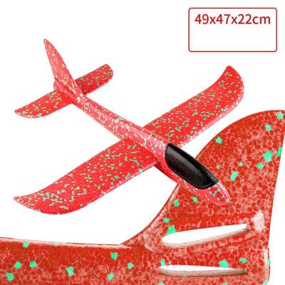 China Flashing Led Toys Foam Light Planes Foam Glider Airplane Toys Planes Hand Throwing Planes With Light Outdoor Sports Toys For Kids Flat for sale