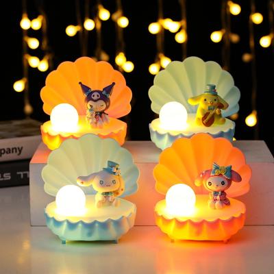 China Hot Sale LED Shell Bead Shell Night Light Toys For Kids Sleep Table Lamp Cute Mini Desk Lamp Shell Night Light for sale