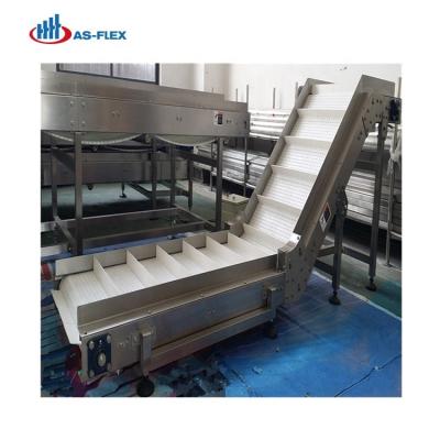 China Modular Belt Slope Heat Resistant Plastic Conveyor For Food Industry for sale