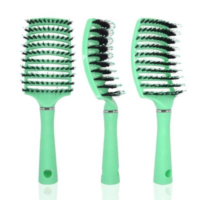 China Custom Hot-selling Waterproof Logo Detangle Hair Brush Plastic Bristle Duct Hair Brush Boar Wholesale Price for sale