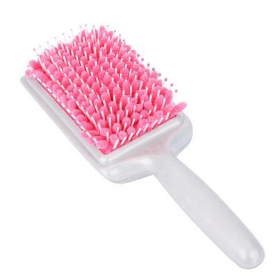 China Salon New Arrival Soft Touch Paddle Dry Detangling Pad Straightening Hair Brush for sale