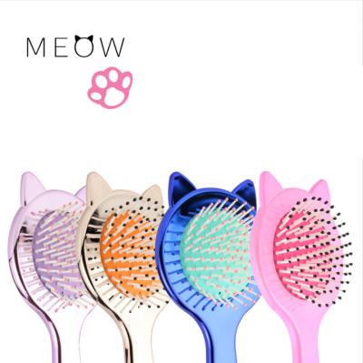 China New Arrival Super Cute Waterproof Massage Fashion Multi Color Paddle Cushion Hair Brush for sale