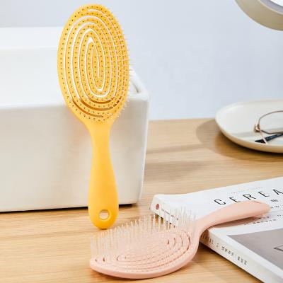 China Nondisposable New Design Flexible Logo Hair Detangling Duct Custom Anti-static Wet Brush for sale