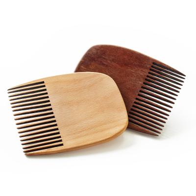 China Home Portable Handmade Natural Wooden Wide Tooth Afro Pick Hair Comb Beard Pick Comb For Travel for sale