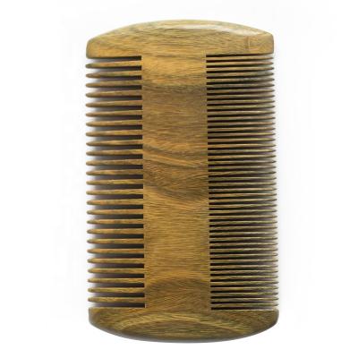 China Compact Logo Whoseales Nature Sandalwood Pocket Custom Beard Straightening Brush Wooden Comb for sale