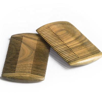 China Compact Professional Custom Logo Portable Durable Wooden Beard Straightening Brush Comb for sale