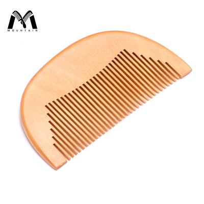 China Best Selling Home Wholesale Customizable Portable Wooden Hair Comb Peachwood Hair Comb Beard Comb for sale