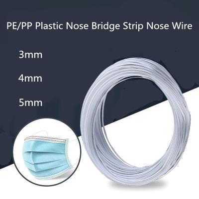 China Factory Price PE/PP PP Plastic Nose Wire Bridge 3mm4mm5mm Plastic Nose Wire /nose Bridge Strip With Metal Inside For Disposable for sale