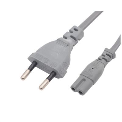 China Gray Home Appliance Euro 2 PIN Power Cord 220v AC Cable For Home Appliance 300/500V 