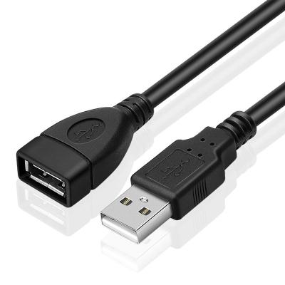 China Data Transmission Factory Price Black USB Male To Female Extension Cable Supplement Data M/F Adapter Cable for sale