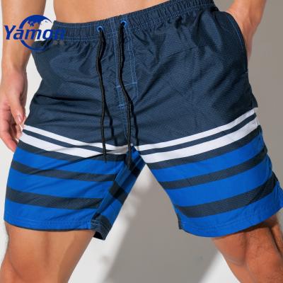 China Anti-Wrinkle Customizable Beach Shorts Polyester Beach Shorts Quick Dry Breathable Mens Clothing Swim Trunks for sale