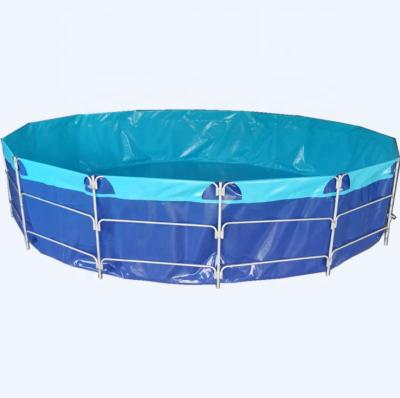 China 2020 Size Eco-friendly Fish Farming Tank / Flexible Water Tank Tarpaulin Fish Pond for sale