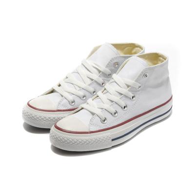 China Fashion High Cut White Canvas Shoes With Rubber Outsole Fashion High Cut White Canvas Shoes With Rubber Outsole for sale