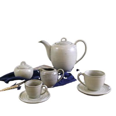 China Private label 27pcs sets of viable special hot sale portable ceramic mug coffee and tea sets for afternoon tea for sale