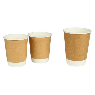 China Factory Wholesale Price Disposable Coffee Paper Craft Paper Cups Double Cups For Hot Drinks for sale