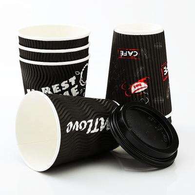 China Different Sizes Disposable Hot Sale 2021 Hot Drink / Ripple Disposable Wallpaper Cups Cold Drink Cups for sale