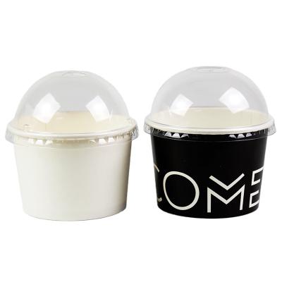 China Ice Cream Disposable Paper Cup With Lids Selling Paper Cups Dessert Cups Yogurt for sale