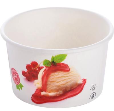 China 12oz Disposable Single Wall Ice Cream Paper Cup Logo Disposable Customized Paper Cups for sale