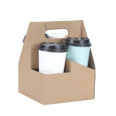 China Handmade Pulp Paper Tray Paper Cup Carrier Disposable Takeaway Use 4-cup, 2-cup, 6-cup for sale