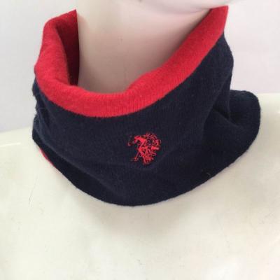 China Acrylic multifunctional high quality scarf custom jacquard logo winter knitted neckwarmer for kids for sale