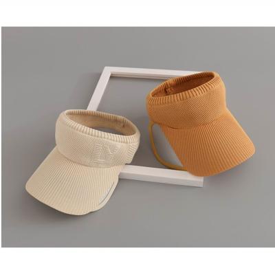 China New Picture Style Sun Visor Brim Hat Retractable Sequin Outdoor Functional Hat Empty Top Hat Knitted Ladies Beach / Tennis Sport Hat for sale