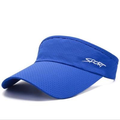 China Wholesale Logo Sport Picture Embroidery Golf Sun Visor Hat Adjustable Strap Summer Running Hat For Women Men for sale