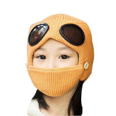 China COMMON Kids Beanie Outdoor Running Cycling Knitted Acrylic Face Ski Mask Beanies Hat For Kids for sale