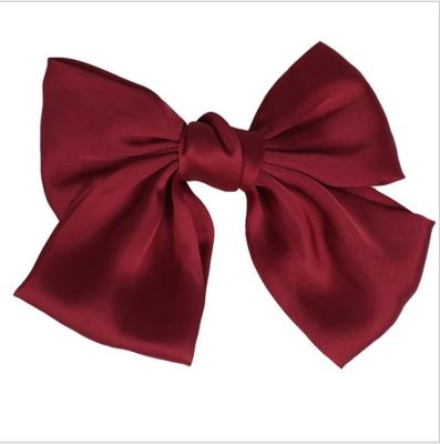 China 100% Korean wholesale large bow polyester headdress hair ornaments girl's hair clip hair main card for sale