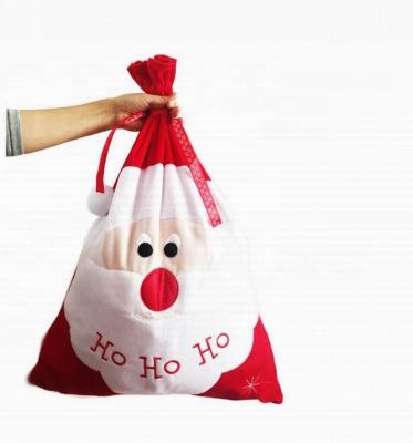 China Christmas Outdoor Holiday Decoration Holiday Velvet Mini Christmas Unisex Comfort Decorating Bag, Santa Bag For Christmas Decoration for sale