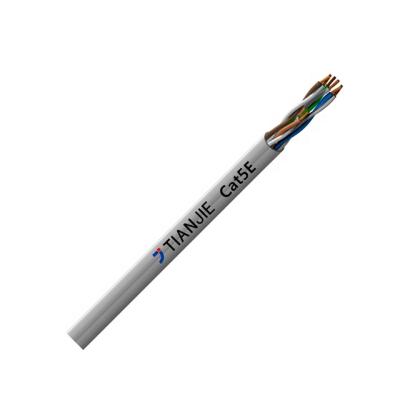 China 4 Pairs 24AWG Solid Bare Copper Network Cable 305m Cat5e Cat5e UTP Communication Cable for sale