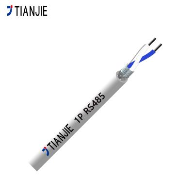 China Tinned Copper Cable TIANJIE-RS485 2 Pair 22AWG Twisted Shielded LSZH/PVC Jacket RS485 Cable for sale