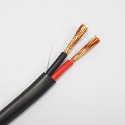 China HOME THEATER CL2R or CL3R Black Flexible Riser Cable Speaker Audio Wire with 2C Conductor Oxygen Free Stranded 14AWG Unshielded for sale