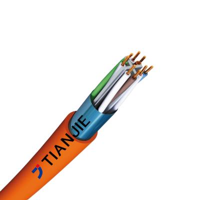 China Bare Copper LSZH Cable Cat6 U-FTP 23AWG 4pairs 305m/box Solid HDPE Lan Cable Twist Pair Multi Core Communication Cable Network for sale