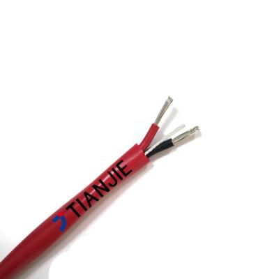 China Security System TIANJIE AS 2C 1.25mm2 Stranded Tinned Copper Unshielded Red PVC Fire Alarm Cable for sale