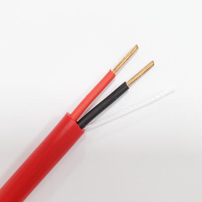 China Fire Alarm Systems 0.75 - 4.0MM PVC Fire Alarm Cable 2Cores FPLR Solid Bare Copper Unshielded Cable For Fire Alarm for sale